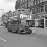 London Transport Bus MLL840 at Dagenham Motors 1973