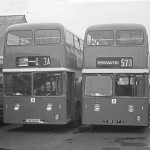 Western National Leyland Atlantean Buses at Newquay Depot
