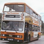 Huddersfield Examiner liveried Double Decker Bus A91KUM