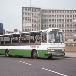 Mansfield East Midland Retford Coach UAU185 in 1983