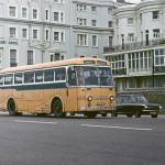 Leyland Royal Tiger Bus & Daf Car in Brighton 1976