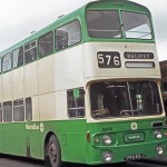 1970 Bradford Daimler Bus PKW412J at Halifax Station