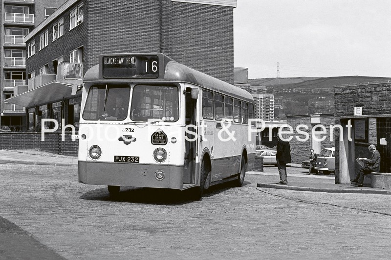 Halifax Metro Calderdale bus to Blackshaw Head at Crossfields Bus Station in 1976