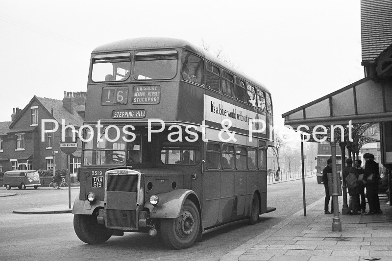 BW083X - Stockport Leyland Titan Bus to Stepping Hill & Didsbury at Chorlton Station 1969