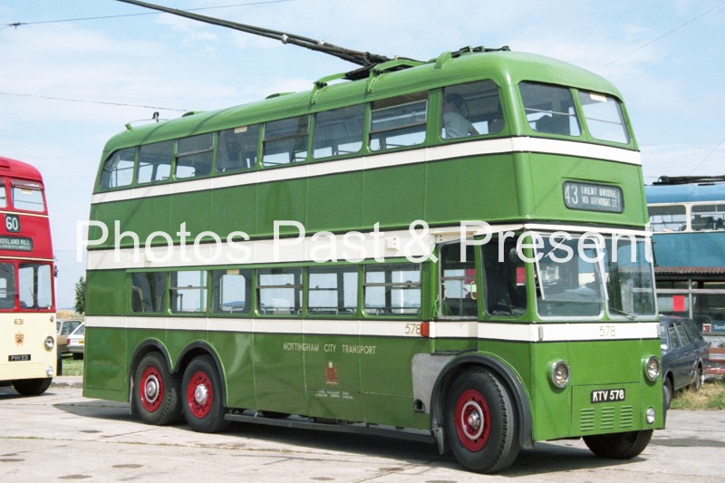 Nottingham City Trollybus KTV578 to Trent Bridge