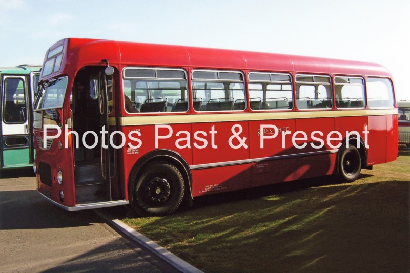 Red & White 1965 Bristol Bus DAX610C