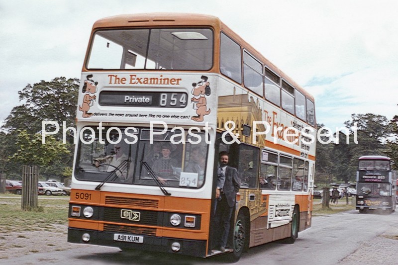 Huddersfield Examiner liveried Double Decker Bus A91KUM