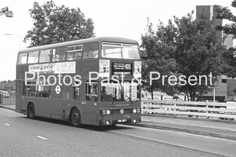 London Transport Leyland Titan Bus CUL82V in Romford 1980