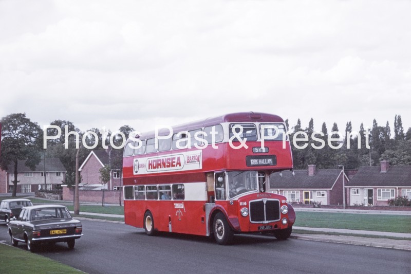 Kirk Hallam Barton Bus 212JUS Ford Cortina in 1970