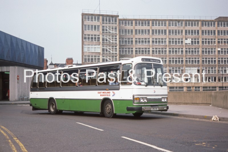Mansfield East Midland Retford Coach UAU185 in 1983