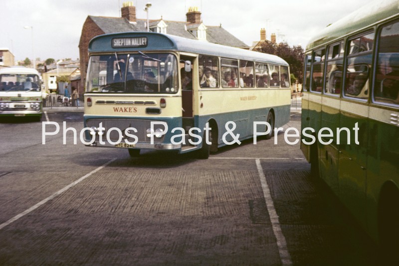 Wakes Bedford Bus NYC824L to Shepton Mallet at Yeovil Station in 1978