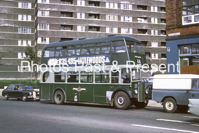 Leeds Bus NVB623 at QuarryHill Flats 1970s