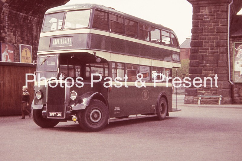 Mankinholes Bus HWY36 at Todmorden Station 1969