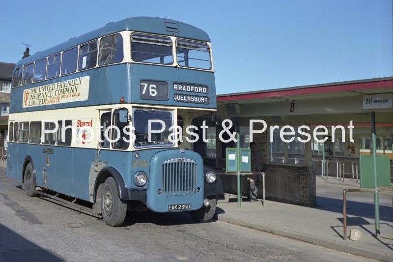 Bradford Bus EAK235D to Queensbury at Halifax Station