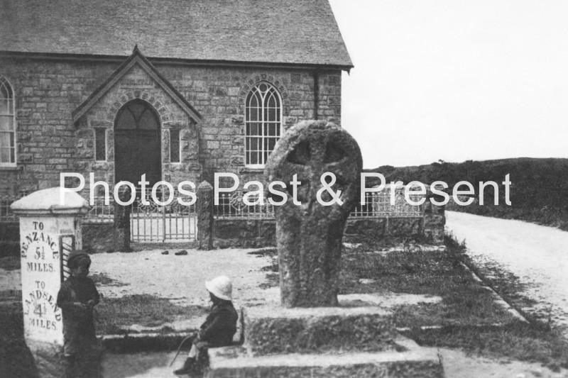 Crows An Wra Chapel & Cross near Penzance 1906