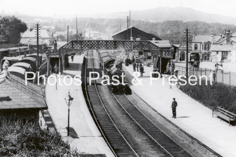 Steam Train at Redruth GWR Station 1906